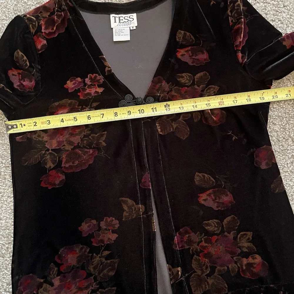 VTG Floral‎ Velvet Jacket Women's 8 Dark Feminine Academia Whimsigoth Romantic